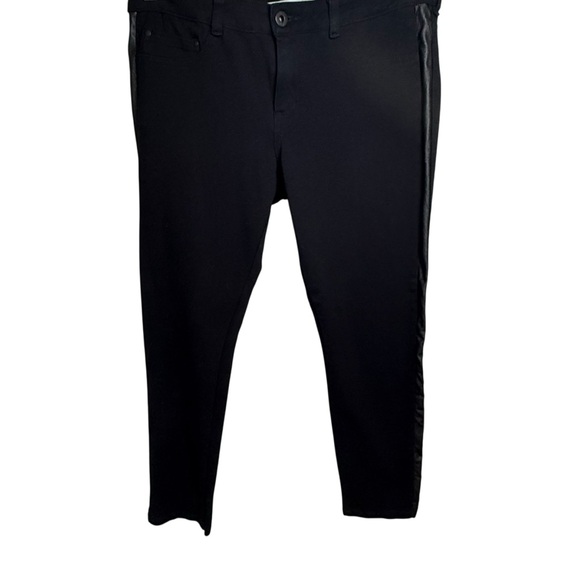 !it jeans | Mid Rise Stretch Leggings with Faux Leather Side Stripe | Sz 28 - Picture 1 of 10